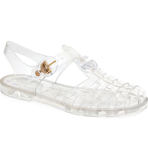 gucci jelly shoes women's shoes|Gucci transparent sandals.